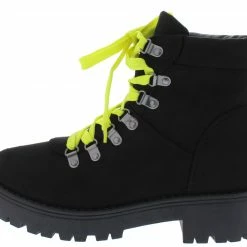 JP Boots Wildone23 Black Suede Lace Up Lug Sole Ankle Boot