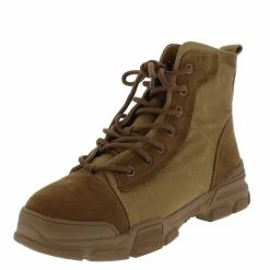 Forever Link Wolf2 Tan Stitch Patch Lace Up Hiking Boot