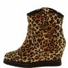 QUPID Boots WYNTER-1 CAMEL LEOPARD VELVET BOOT