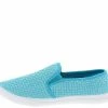 Pinky Footwear Shoes Yaffa02 Turquoise Basket Weave Slip On Sneaker Flat