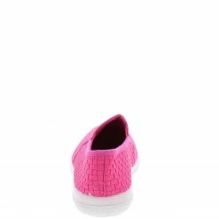 Pinky Footwear Yaffa02 Fuchsia Basket Weave Slip On Sneaker Flat Shoes