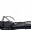 MACHI What's New Yale2 Black Embellished Cross Strap Flat Slide Sandal