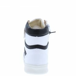 In Touch Kathleen220 Black White Two Tone Lace Up Sneaker Boot
