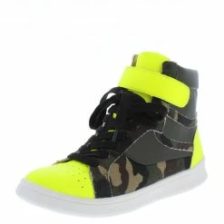 In Touch Kathleen220 Camo Two Tone Lace Up Sneaker Boot