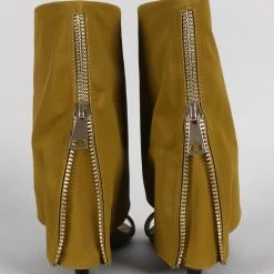 CRUNCH Zoto10 Olive Open Toe Discrete Wedge