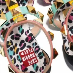 CAPE ROBBIN What's New Tazia11 Multi Square Open Toe Rock Stud Gladiator Sandal