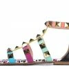 CAPE ROBBIN What's New Tazia11 Multi Square Open Toe Rock Stud Gladiator Sandal