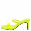 JP Always03 Neon Yellow Lucite Open Toe Mule Slide Heel