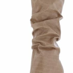 Mata What's New Always Trendy1 Nude Crocodile Pointed Toe Boot