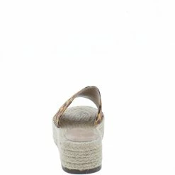 Shoe Republica Anitta Leopard Open Toe Espadrille Slide Platform Wedge