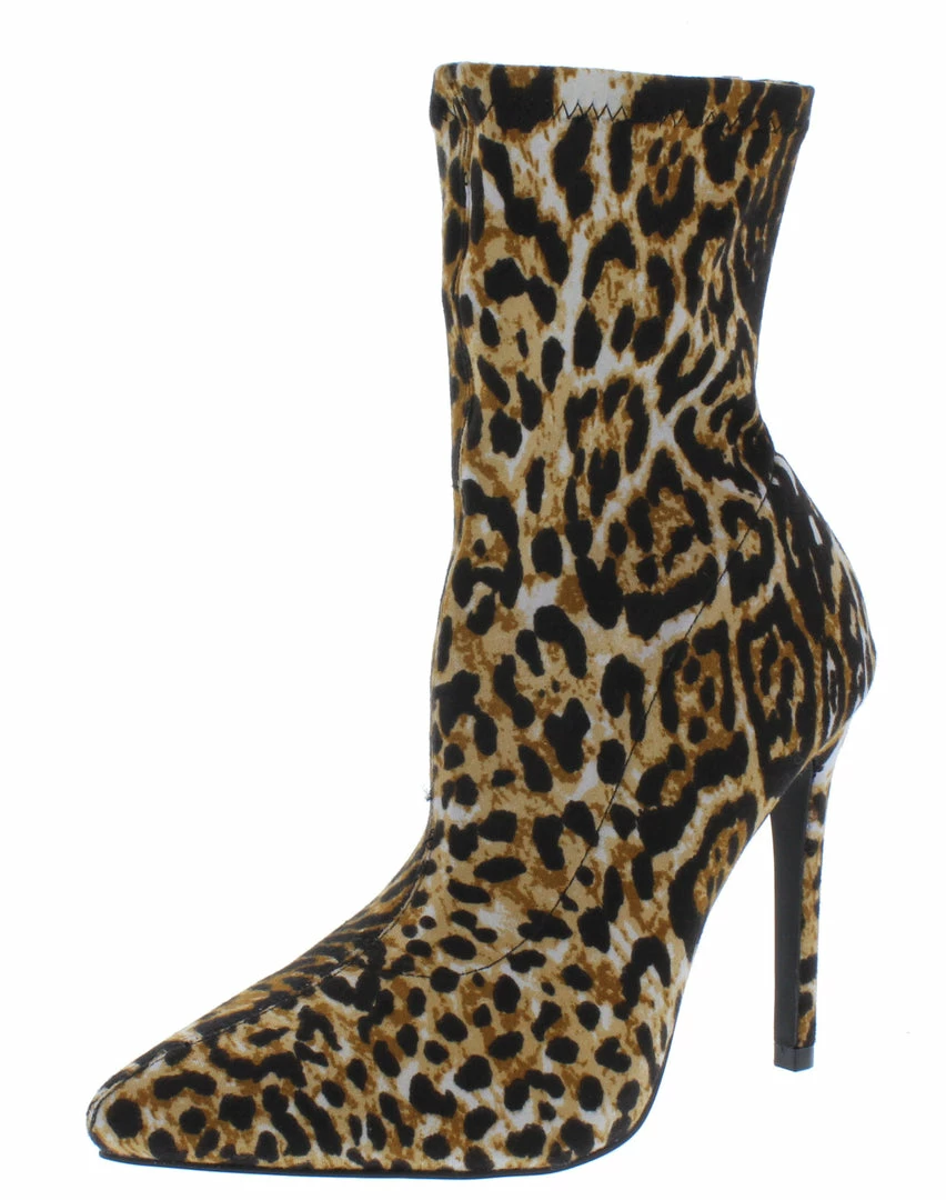 MACHI What's New Arla Tan Black Pointed Toe Stiletto Ankle Boot 4 MACHI What's New Arla Tan Black Pointed Toe Stiletto Ankle Boot