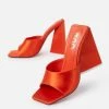 Lemonade Avalon Orange Satin Women's Heel