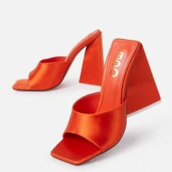 Lemonade Avalon Orange Satin Women's Heel