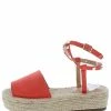 Shoe Republica Baxter Coral Open Toe Studded Ankle Strap Espadrille Wedge Shoes
