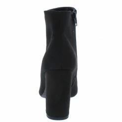 JP What's New Bellflower09 Black Pointed Toe Block Heel Ankle Boot