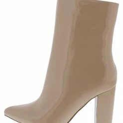 JP Boots Bellflower72 Nude Patent Pu Pointed Toe Ankle Boot