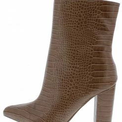JP Bellflower72 Taupe Crocodile Pu Pointed Toe Ankle Boot