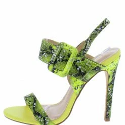 Elegant Berkley3 Yellow Snake Buckle Open Toe Slingback Heel What's New