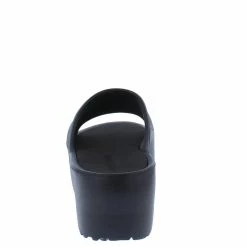 Legend Booboo01 Black Open Toe Platform Slide Lug Wedge What's New