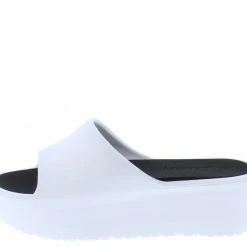 Legend What's New Booboo01 White Open Toe Platform Slide Lug Wedge