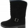 SUP Charlotte171 Black Quilted Faux Fur Lined Lug Sole Boot 1 SUP Charlotte171 Black Quilted Faux Fur Lined Lug Sole Boot