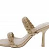 Legend Brayli03 Nude Pu Braided Dual Strap Mule Heel