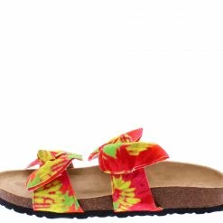 Mata Broadwalk16 Pink Tie Dye Dual Knotted Open To Slide Sandal