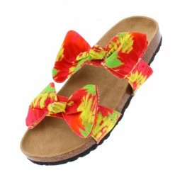 Mata Broadwalk16 Pink Tie Dye Dual Knotted Open To Slide Sandal