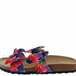 Mata Broadwalk16 Purple Tie Dye Dual Knotted Open To Slide Sandal What's New