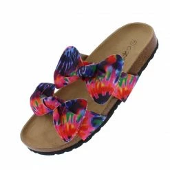 Mata Broadwalk16 Purple Tie Dye Dual Knotted Open To Slide Sandal What's New