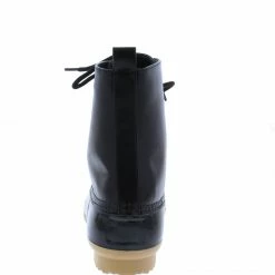 CAPE ROBBIN Boots Caesar Black Lace Up Extended Ankle Duck Boot