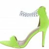 Legend Carmen07 Neon Green Pointed Open Toe Dual Ankle Chain Stiletto Heel What's New