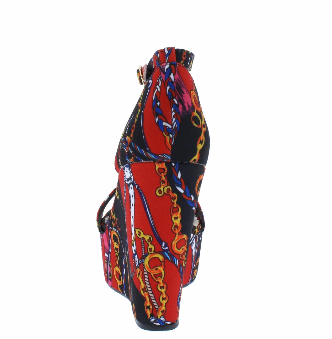 JP Shoes Chosen03 Black Open Toe Ankle Strap Platform Wedge 5 JP Shoes Chosen03 Black Open Toe Ankle Strap Platform Wedge