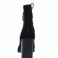 Shoe Republica Boots Cilic Black Caged Lace Up Block Heel Ankle Boot