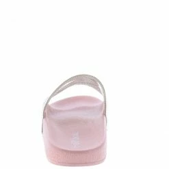 SUP Circle100 Pink Sparkle Open Toe Flat Slide Sandal