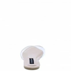 Legend Clover291 Nude Lucite Open Toe Flat Slide Sandal