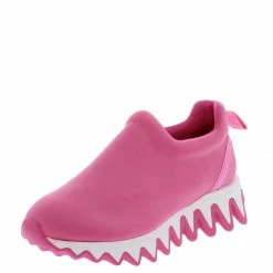 Liliana What's New Katherine280 Pink Round Toe Chunky Tapered Sneaker Flat
