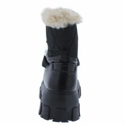 CAPE ROBBIN Darth Black Lace Up Buckle Faux Fur Combat Boot 7 CAPE ROBBIN Darth Black Lace Up Buckle Faux Fur Combat Boot