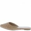 Mata Desert1 Nude Quilted Pointed Toe Mule Flat