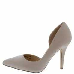 WESTWOOD Donna03 Natural Pointed Toe Half Dorsay Pump Heel What's New