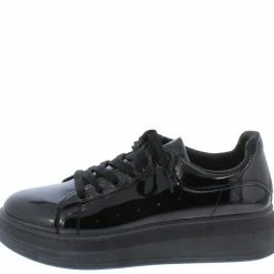 Realplay Durango01 Black Patent Lace Up Sneaker Boot