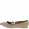 Shoe Republica Eleganza Camel Pointed Toe Chain Strap Slip On Flat What's New