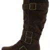 WESTWOOD Boots Elma02 Brown Multi Buckle Knee High Lug Boot