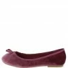 JP What's New Embrace13s Dusty Mauve Velvet Toe Bow Round Toe Ballet Flat