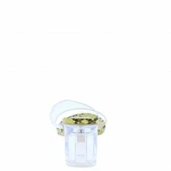 In Touch Andrea262 Yellow Snake Dual Strap Open Toe Lucite Block Heel What's New