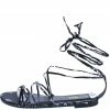 Mata Shoes Fall In Love Black Bandana Strappy Ankle Wrap Flat Sandal 1 Mata Shoes Fall In Love Black Bandana Strappy Ankle Wrap Flat Sandal