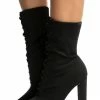 Liliana Lucia248 Black Pointed Toe Lace Up Boot What's New