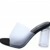 Elegant Franie1 Black Open Toe Lucite Cylinder Block Heel What's New