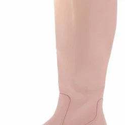 Mata Game Night Pink Round Toe Knee High Lug Rain Boot Boots