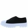 Shoe Republica Gevena Black Toe Cap Eyelet Slip On Lug Sole Sneaker Flat What's New